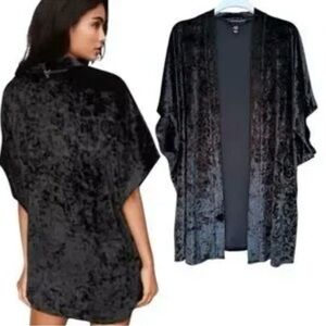 Victoria's Secret Black Velvet robe / cardigan